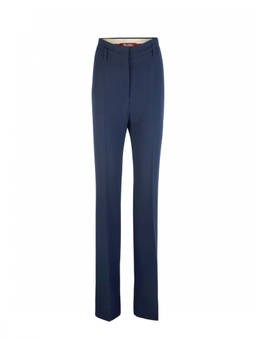 Max Mara Studio - Blue Tailored Flat Front Pant
