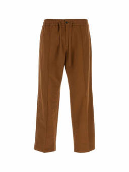 Valentino - Brown Solid Drawstring Pant
