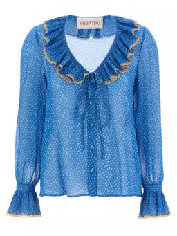 Valentino - Light Blue Silk Shirt