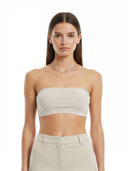 Rick Owens - White Solid Strapless Top (XS)