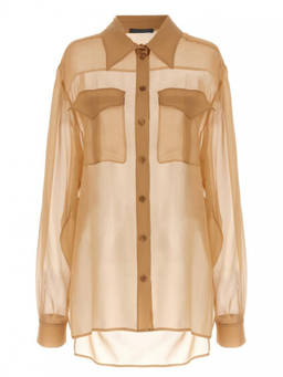 Alberta Ferretti - Beige Chiffon Shirt (L)