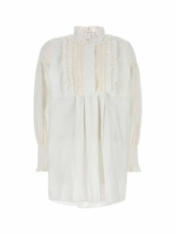 Valentino - White Cotton Blend Dress (L)