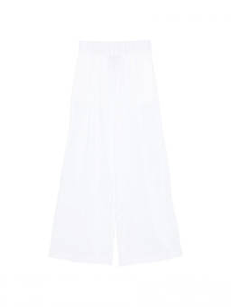 Semicouture - White Straight Flat Front Pant (28)
