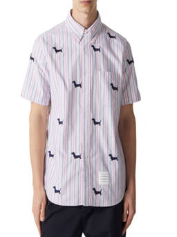 Thom Browne - Pink Straight Stripes Shirts