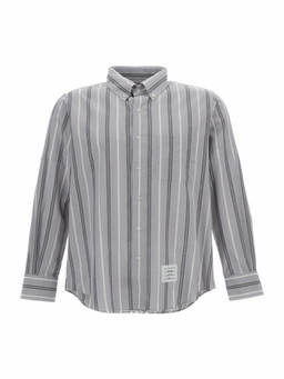 Thom Browne - Grey Regular Stripes Shirts