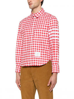 Thom Browne - Red Regular Check Shirts (M)