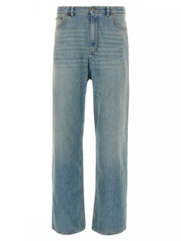 Valentino - Blue Stone-Washed Cotton Jeans (32)
