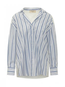 Weekend Max Mara - Blue Relaxed Stripes Shirt (2XL)