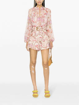 Zimmermann - Light Pink Floral Print Blouse (M)