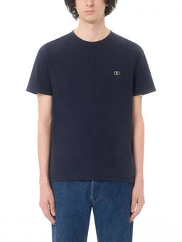 Valentino - Navy Blue Logo T-Shirts