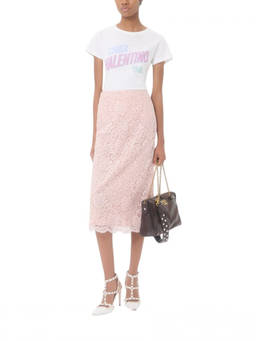 Valentino - White Graphic Crew Neck T-Shirt