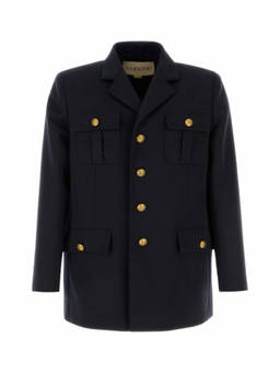 Valentino - Dark Navy Solid Blazer