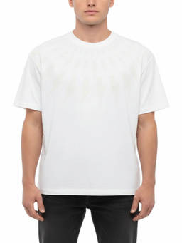 Neil Barrett - White Printed Crew Neck T-Shirt