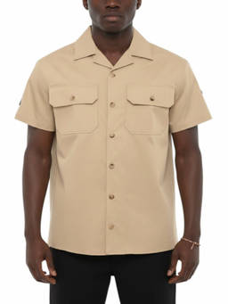 Neil Barrett - Beige Regular Solid Shirt (XS)