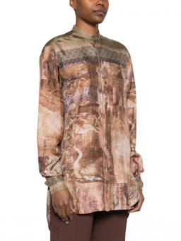 Pierre-Louis Mascia - Green Relaxed Printed Shirt