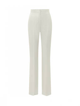Max Mara The Cube - White Tailored Flat Front Pant