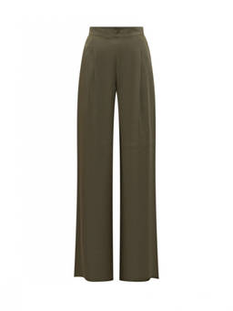 Max Mara Studio - Green Relaxed Flat Front Pant (31)