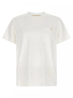 Valentino - White Solid Crew Neck T-Shirt