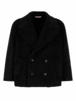 Valentino - Black Two Button Placket Coat (M)