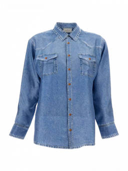 Pierre-Louis Mascia - Blue Silk Shirt (L)