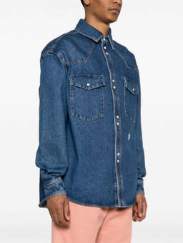 Palm Angels - Blue Monogram Denim Shirt (L)