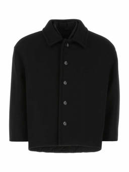 Valentino - Black Wool Blend Coat