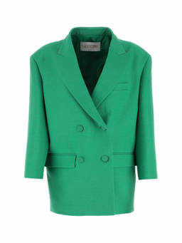 Valentino - Green Crepe Couture Oversize Blazer (XS)