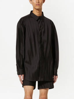 Valentino - Black Pleated Nylon Shirt (M)