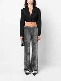 Alberta Ferretti - Grey Low-Rise Trousers (28)