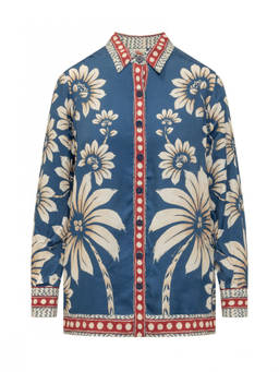 FARM Rio - Blue Relaxed Floral Shirt