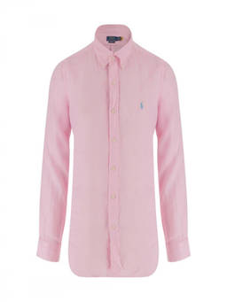 POLO RALPH LAUREN - Pink Linen Shirt (XL)