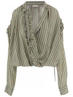 Dries Van Noten - Green Relaxed Stripes Shirt