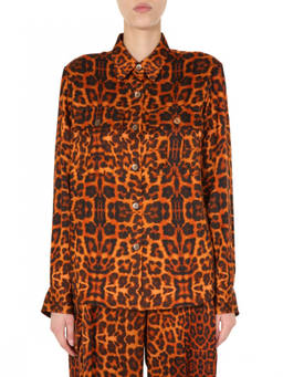 Dries Van Noten - Brown Regular Animal Print Shirt