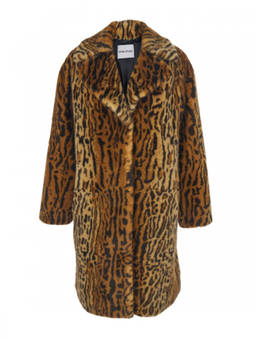 STAND STUDIO - Brown Animal Print Trench Coat