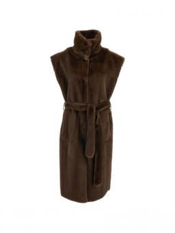 STAND STUDIO - Brown Mock Collar Trench Coat