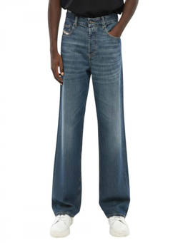 Diesel - Blue Relaxed Low Rise Jeans