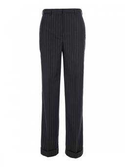 Semicouture - Grey Regular Flat Front Pant