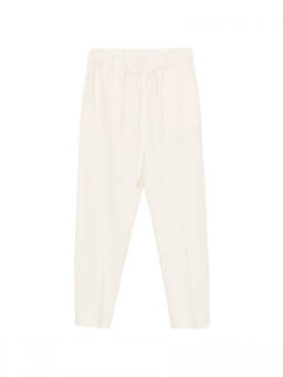 Semicouture - White Tapered Drawstring Pant