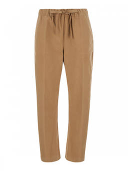 Semicouture - Beige Relaxed Drawstring Pant