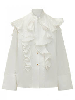 Alberta Ferretti - White Regular Pleated Shirt