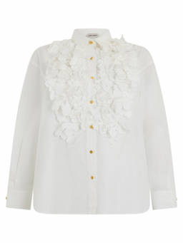 Alberta Ferretti - White Regular Textured Shirt