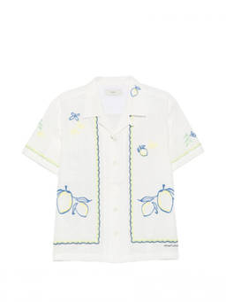Dunst - White Regular Embroidered Shirt (S)