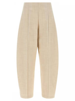 Nude - Beige Tapered Flat Front Pant