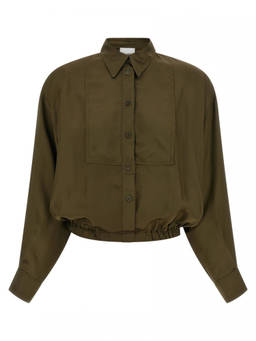 Nude - Green Relaxed Solid Shirt (M)