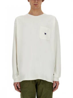 Needles - White Crew Neck T-Shirt (S)