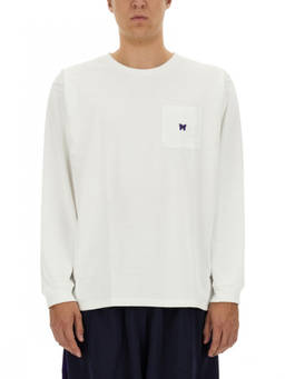 Needles - White Crew Neck T-Shirt (S)