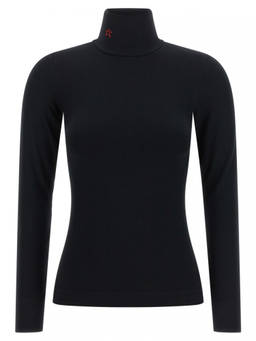 Perfect Moment - Black Solid Turtle Neck Top