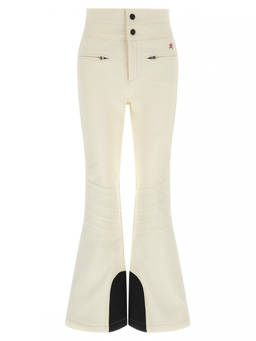 Perfect Moment - White Flared Flat Front Pant