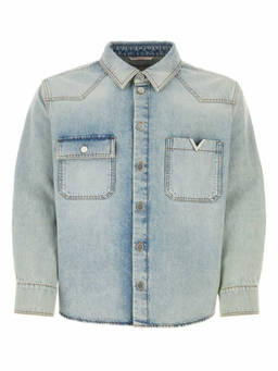 Valentino - Sky Blue V Logo Shirt (M)