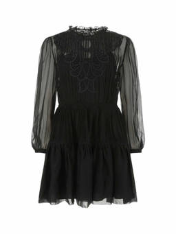 Alberta Ferretti - Black Chiffon Mini Dress (M)